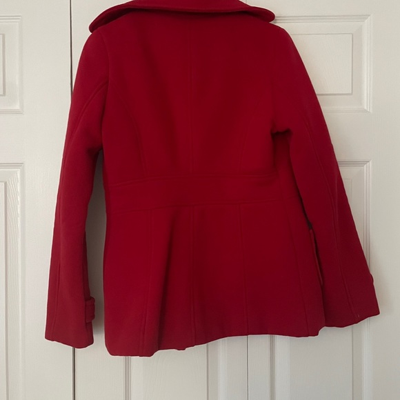 Red Pea Coat - Picture 2 of 3